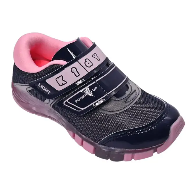 Tênis Casual Infantil Kidy Feminino Marinho/Rosa