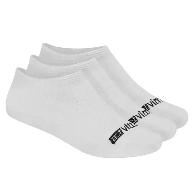 Kit 3 Pares de Meia Actvitta Cano Curto Branco Feminino