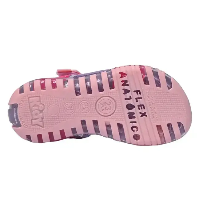 Sandália Kidy Papete Roxo e Rosa Infantil