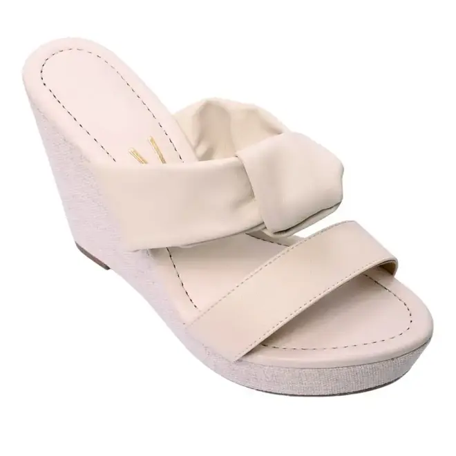 Tamanco Vizzano Plataforma Laço Branco Feminino