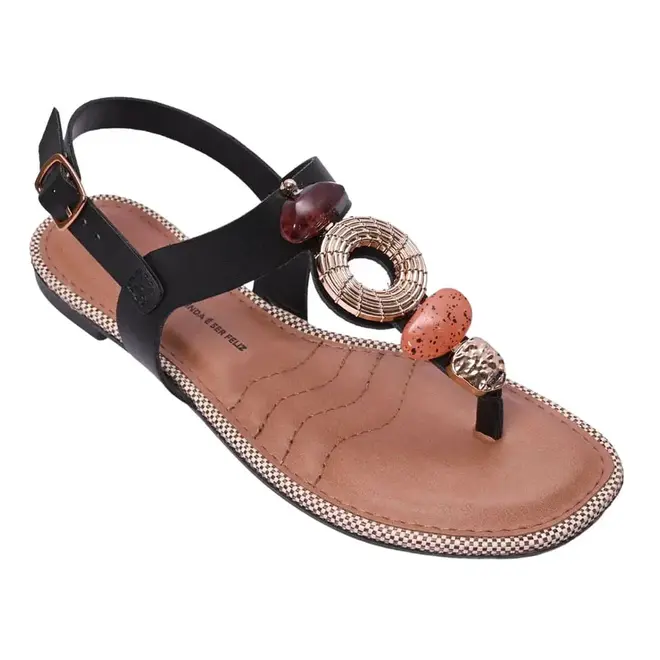 Sandália Flat Dakota - Preto