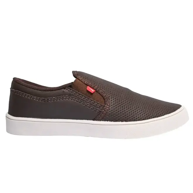 Tênis Slip On Masculino Rayon - Café