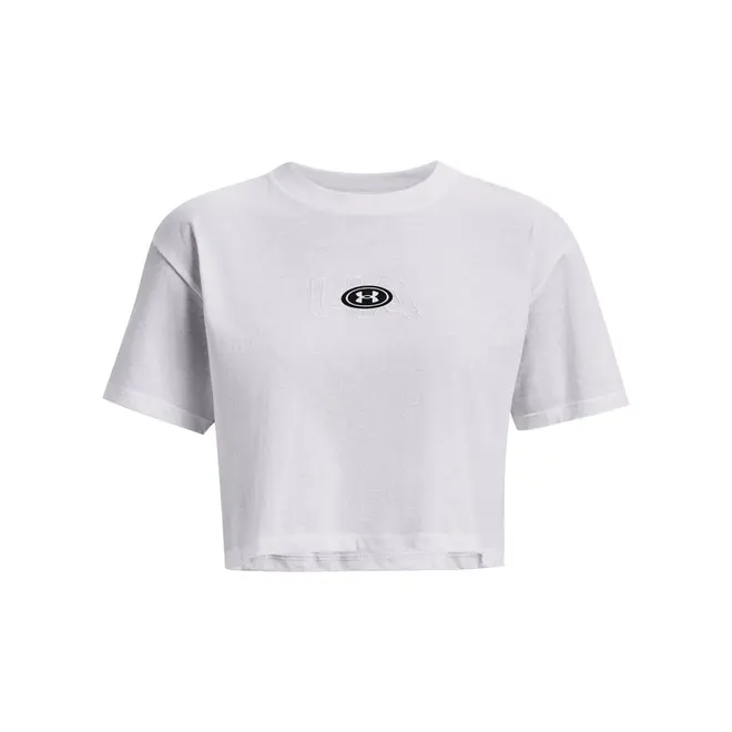 Camiseta de Treino Feminina Under Armour Branded Logo Crop SS