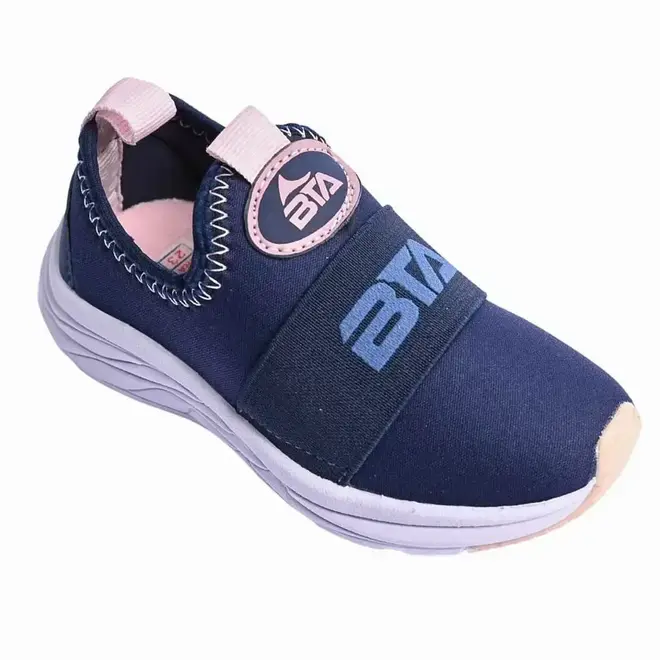 Tênis Casual Feminino Infantil Batatinha - Marinho/Rosa