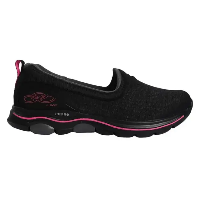 Tênis Esportivo Feminino Olympikus Like - Preto/Rosa