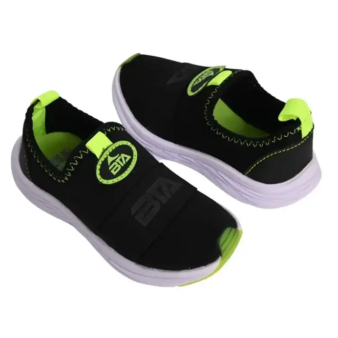 Tênis Casual Masculino Infantil Batatinha - Preto/Verde