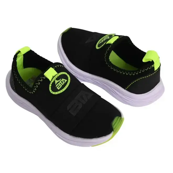 Tênis Casual Masculino Infantil Batatinha - Preto/Verde