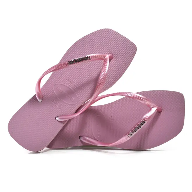 Chinelo Feminino Havaianas Slim Square Rosa 4148257
