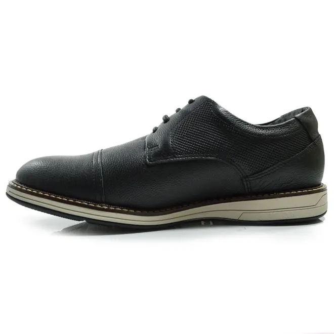 Sapato Social de Couro Ferracini Kingston Preto 6151