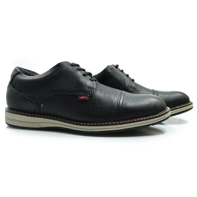 Sapato Social de Couro Ferracini Kingston Preto 6151