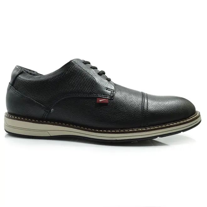 Sapato Social de Couro Ferracini Kingston Preto 6151