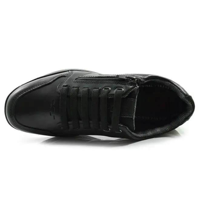 Sapatênis Masculino de Couro Pegada Preto 114858