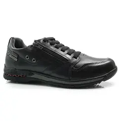 Sapatênis Masculino de Couro Pegada Preto 114858