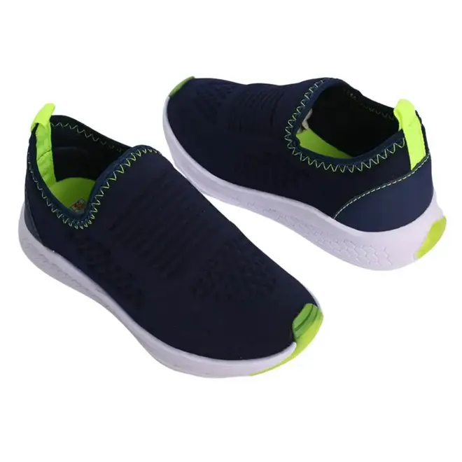 Tênis Casual Juvenil Batatinha Marinho/Verde Masculino