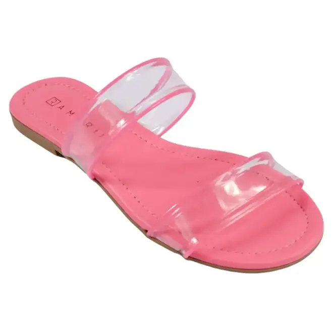 Tamanco Ramarim Rasteira Flat Rosa Feminino