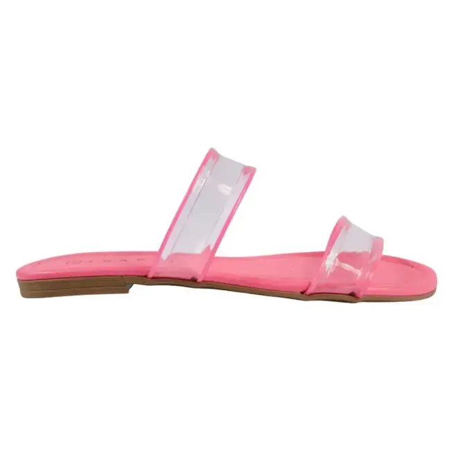 Tamanco Ramarim Rasteira Flat Rosa Feminino