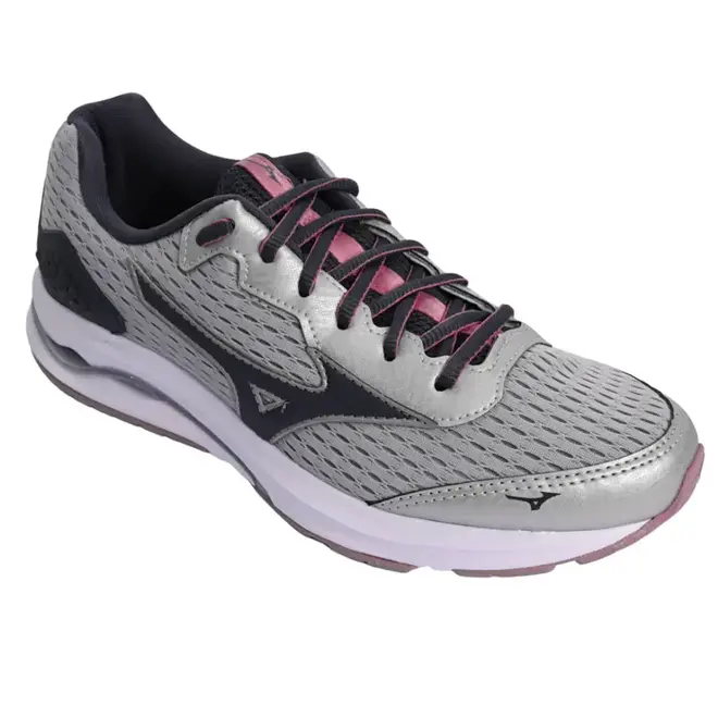 Tênis Esportivo Feminino Mizuno Tornamic - Cinza/Rosa