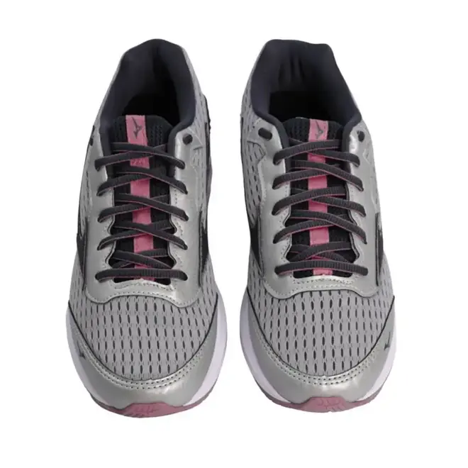 Tênis Esportivo Feminino Mizuno Tornamic - Cinza/Rosa