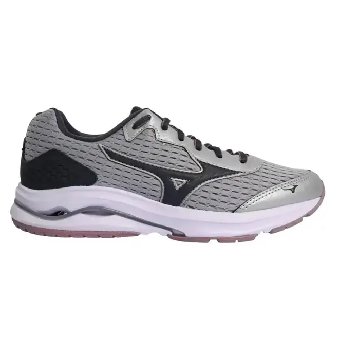 Tênis Esportivo Feminino Mizuno Tornamic - Cinza/Rosa