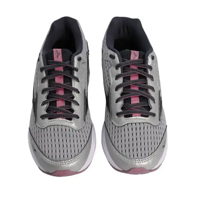 Tênis Esportivo Feminino Mizuno Tornamic - Cinza/Rosa