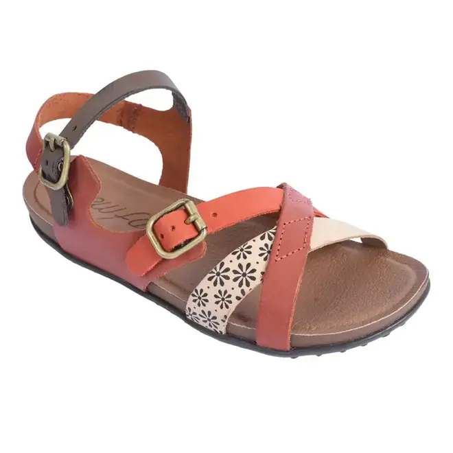 Sandália Flat New Face Tijolo Feminina