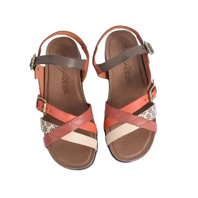Sandália Flat New Face Tijolo Feminina