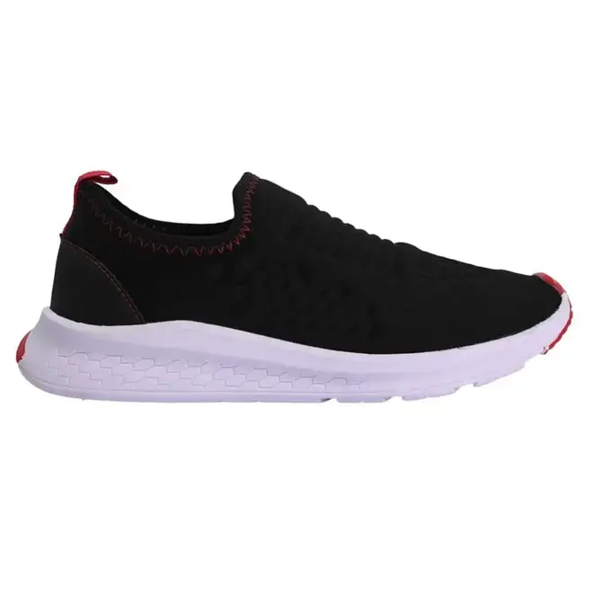 Tênis Casual Feminino Juvenil Batatinha - Preto/Vermelho