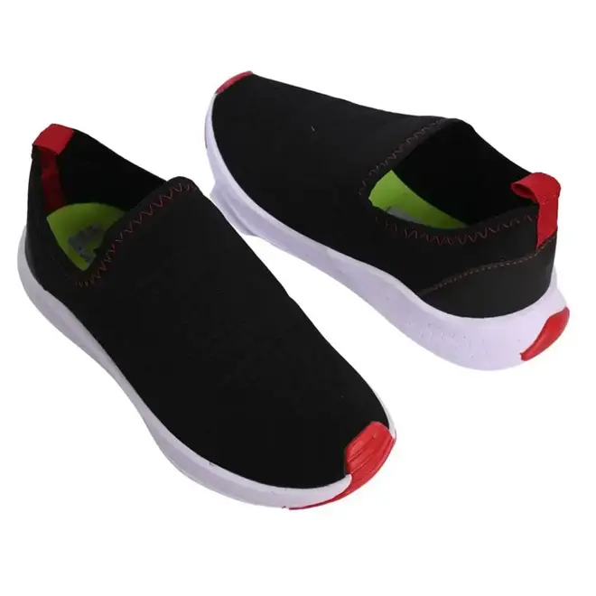 Tênis Casual Feminino Juvenil Batatinha - Preto/Vermelho