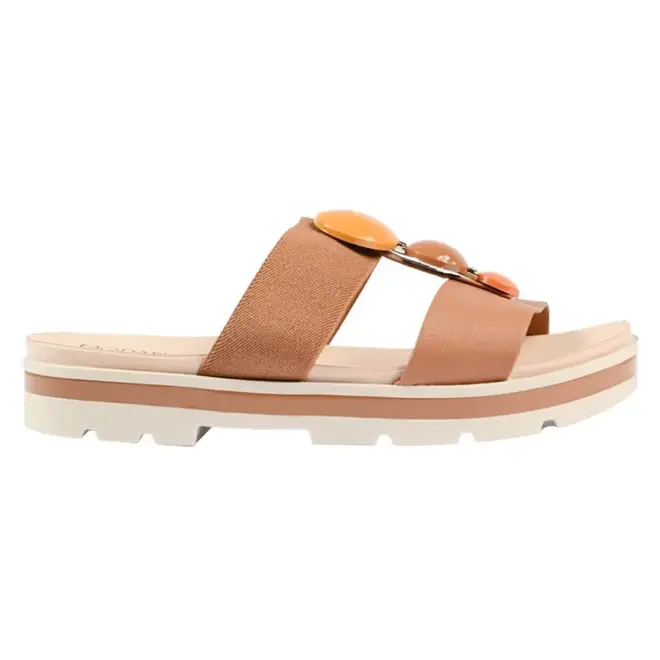 Tamanco Flatform Modare Bege e Marrom Feminino