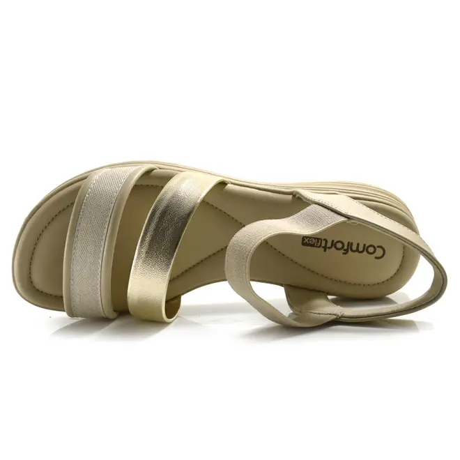 Papete Feminina Comfortflex Bege 2551406