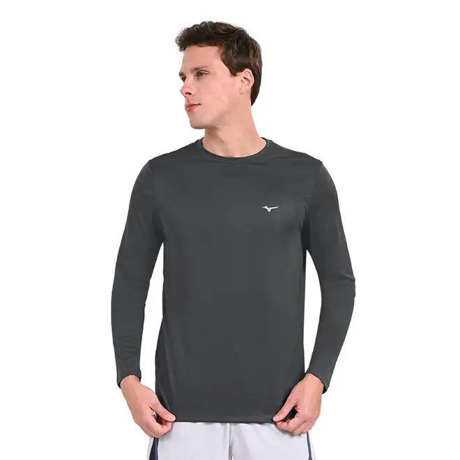 Camiseta Manga Longa de Treino Masculina Mizuno Energy