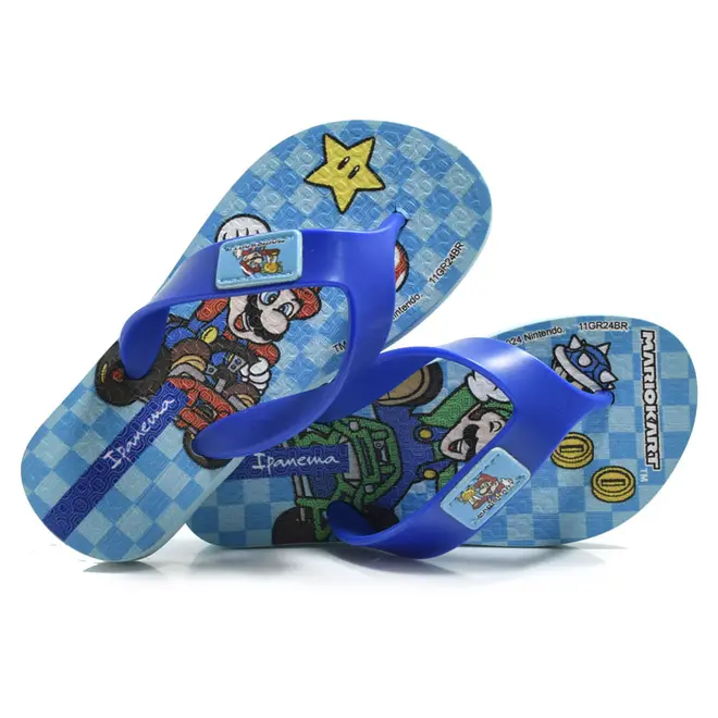 Chinelo Infantil Ipanema Super Mario Azul 27161