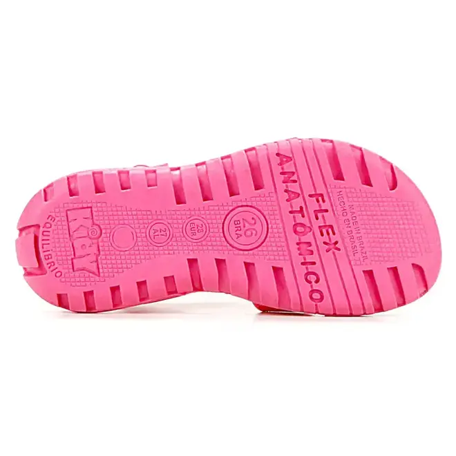Sandália Flat Infantil Feminina Kidy Gloss - Pink