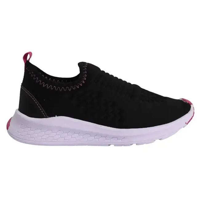 Tênis Casual Feminino Juvenil Batatinha - Preto/Rosa
