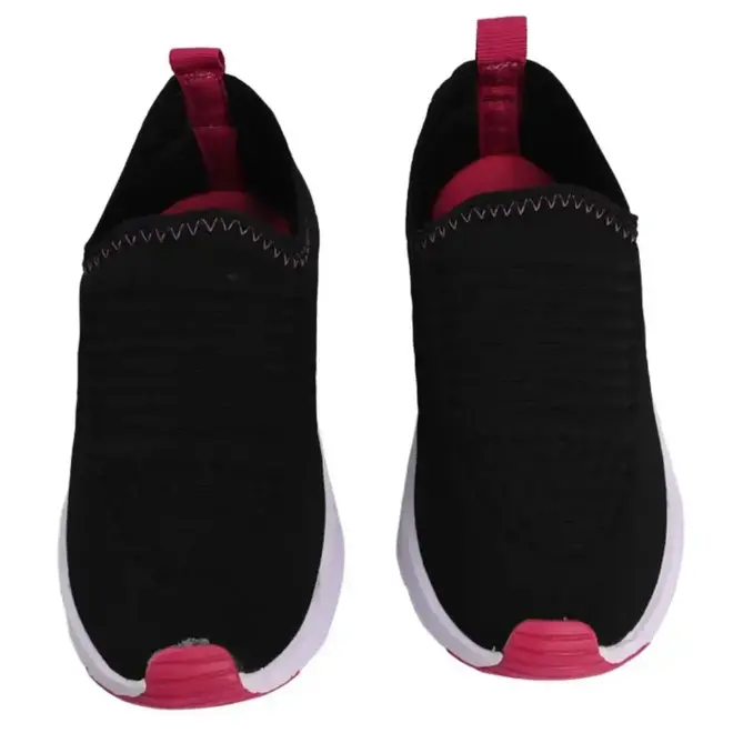 Tênis Casual Feminino Juvenil Batatinha - Preto/Rosa