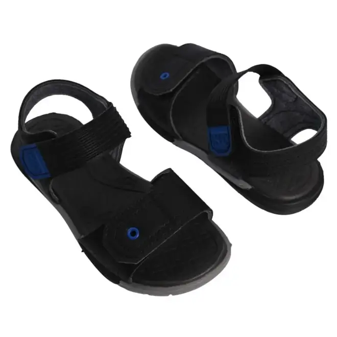 Sandália Flat Masculina Infantil Kidy Confort - Preta