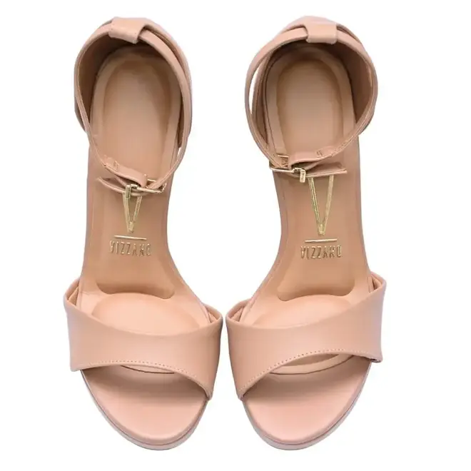 Sandália Salto Alto Vizzano Style Bege Feminino