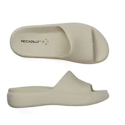 Chinelo Slide Piccadilly Off White Feminino