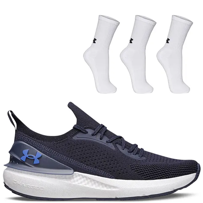 Kit Tênis Corrida Quicker e Pct Meias Cano Alto Under Armour