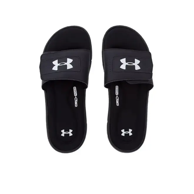 Chinelo Slide Under Armour Ignite Preto e Branco Masculino