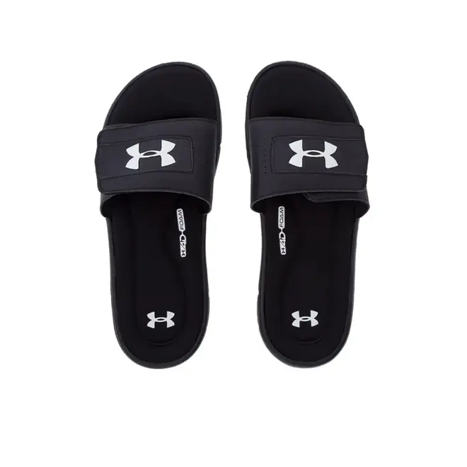 Chinelo Slide Under Armour Ignite Preto e Branco Masculino