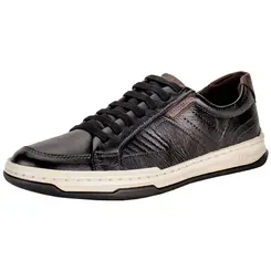 Sapatênis Casual Democrata Denim Jay Preto Masculino
