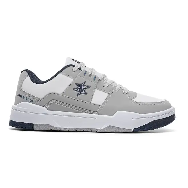 Tênis Casual Nesk Cinza e Branco Masculino