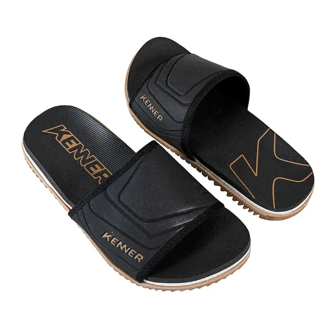 Chinelo Slide Kenner Preto e Areia Masculino