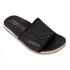 Chinelo Slide Kenner Preto e Areia Masculino