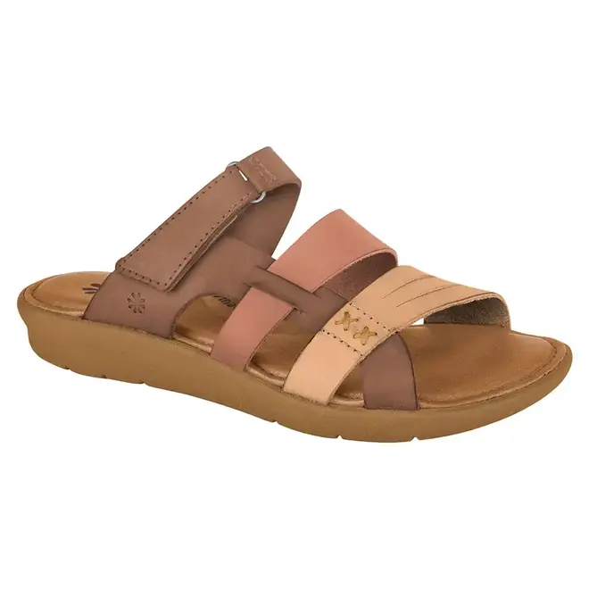 Tamanco Rasteira New Face Pêssego Mix Feminino