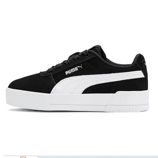 Tênis Esportivo Puma Carina 3.0 SD BDP Branco e Preto Feminino