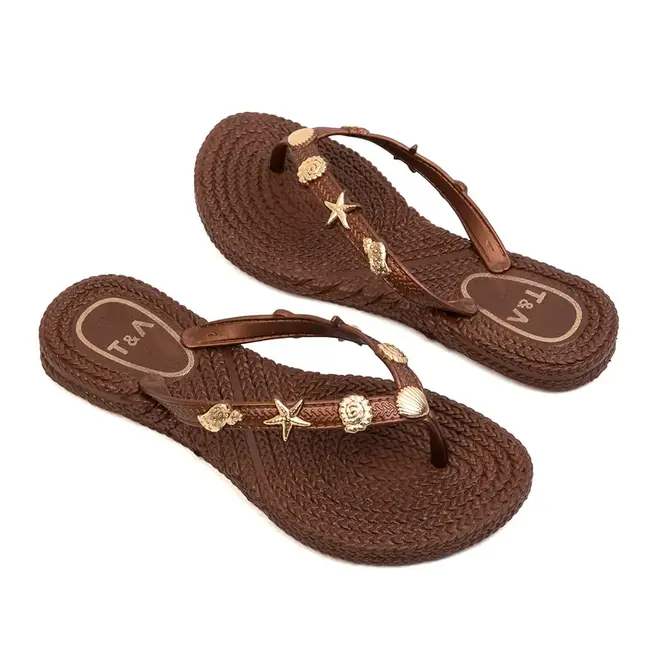 Chinelo Dedo Terra e Agua Bronze Feminino