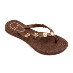 Chinelo Dedo Terra e Agua Bronze Feminino