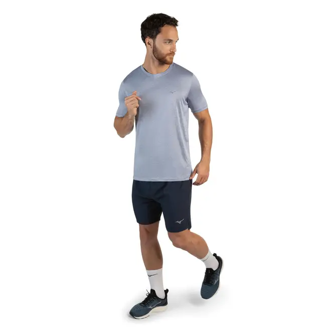 Camiseta de Corrida Masculina Mizuno Run Spark 2 Mescla
